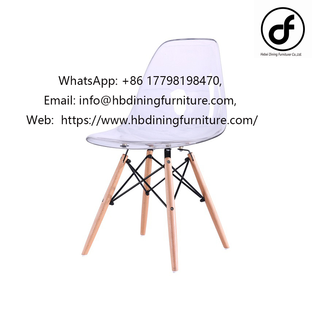 translucent plastic dining chair