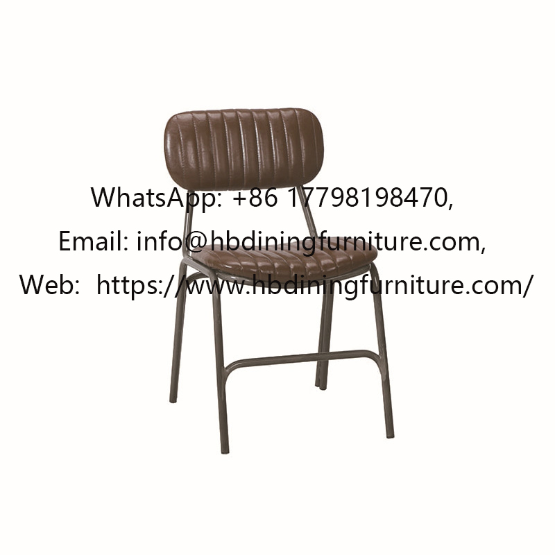 Industrial Retro Style Leather Dining Chair
