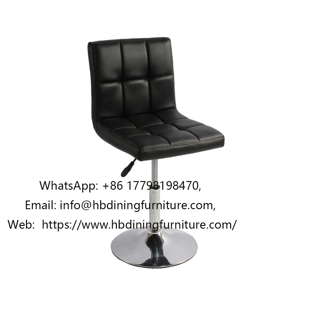 Swivel leather office chair with metal base