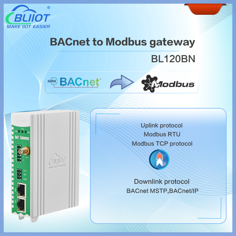 Building Automation BACnet MS/TP BACnet/IP to Modbus Converter Gateway