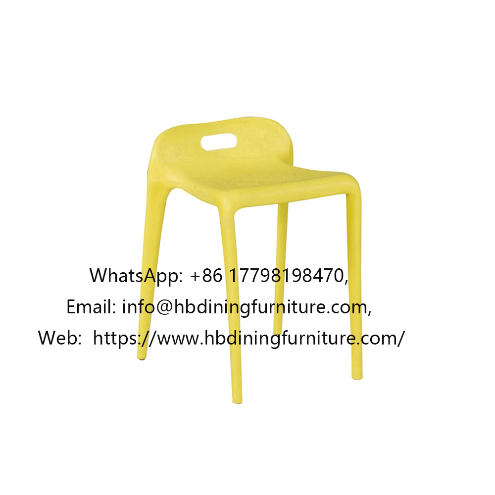 One-piece plastic stool