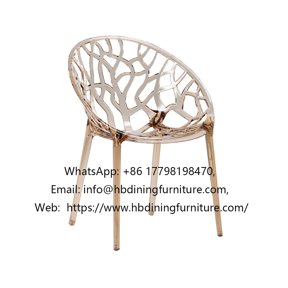 Round back plastic armchair