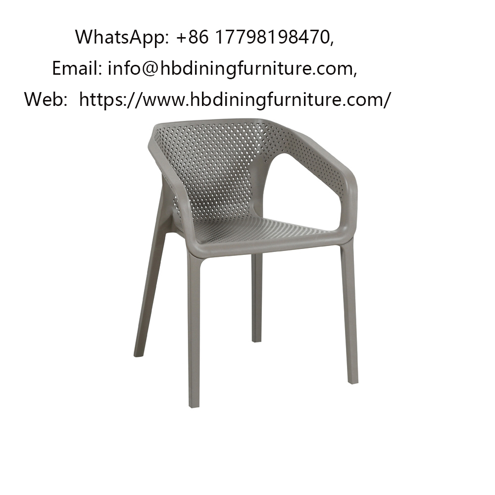 Plastic gray armchair