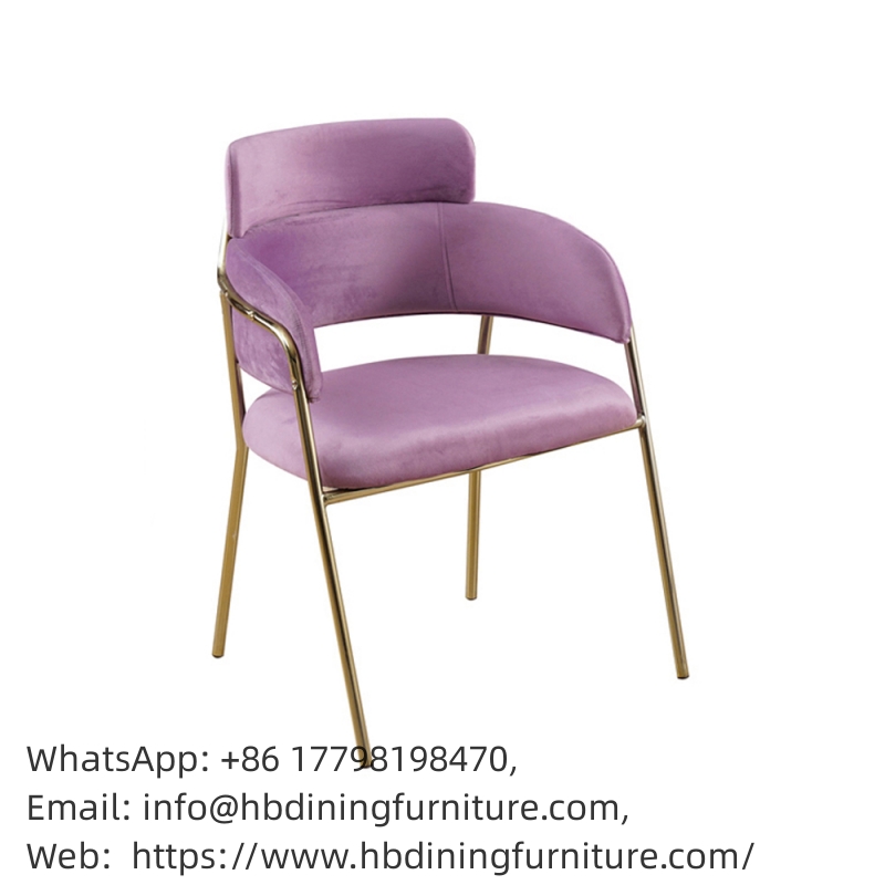 Velvet Sofa Chair High Back Iron Leg DC-R02	