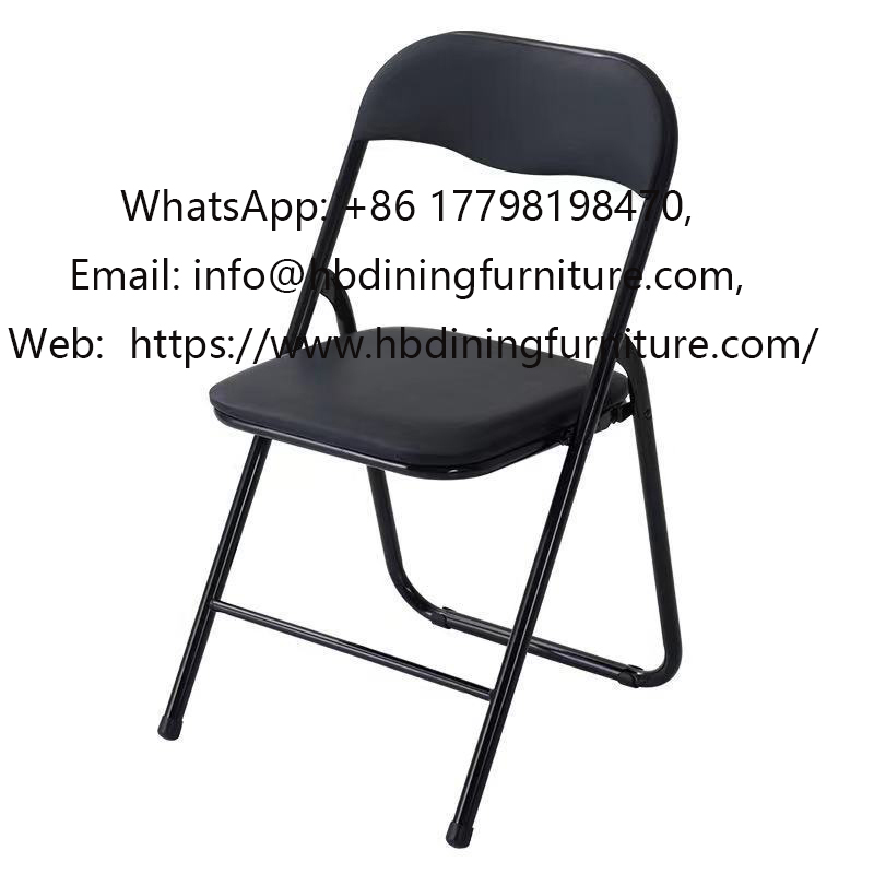 Upholstered iron folding chair