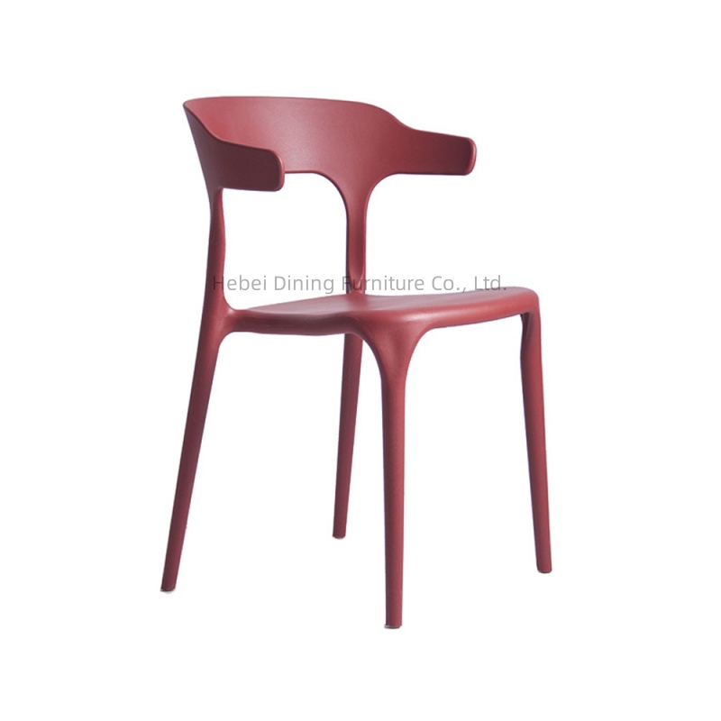Colorful Plastic Dining Chair with Short Armrests DC-N12
