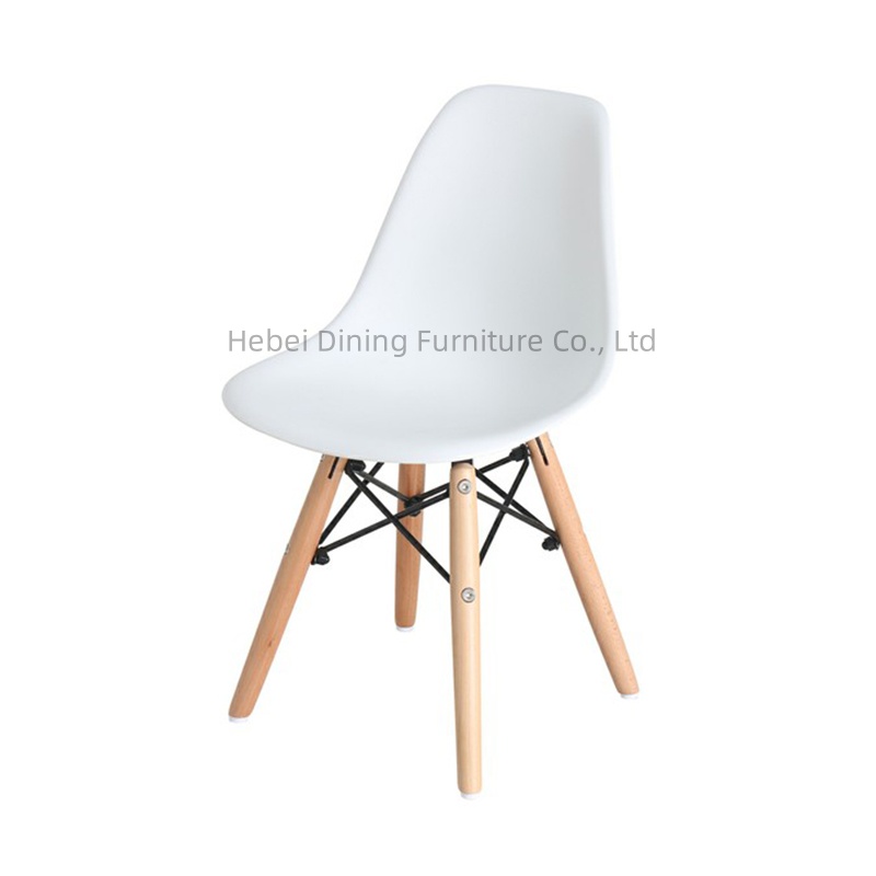 Molded Plastic Dining Chairs with Natural Wood Legs DC-P01K