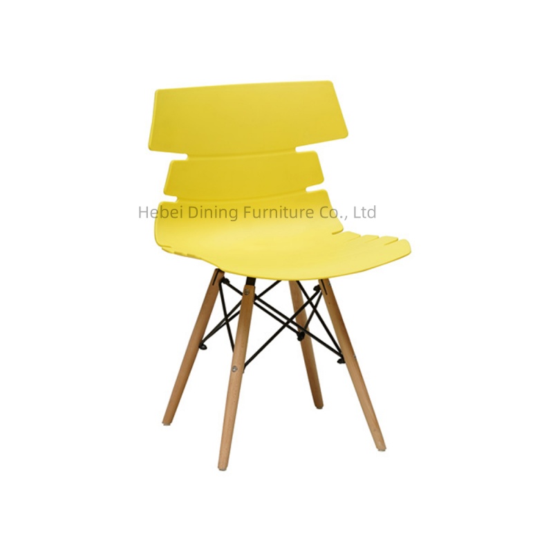 Plastic Beech Dining Chair with Irregular Backrest DC-P18