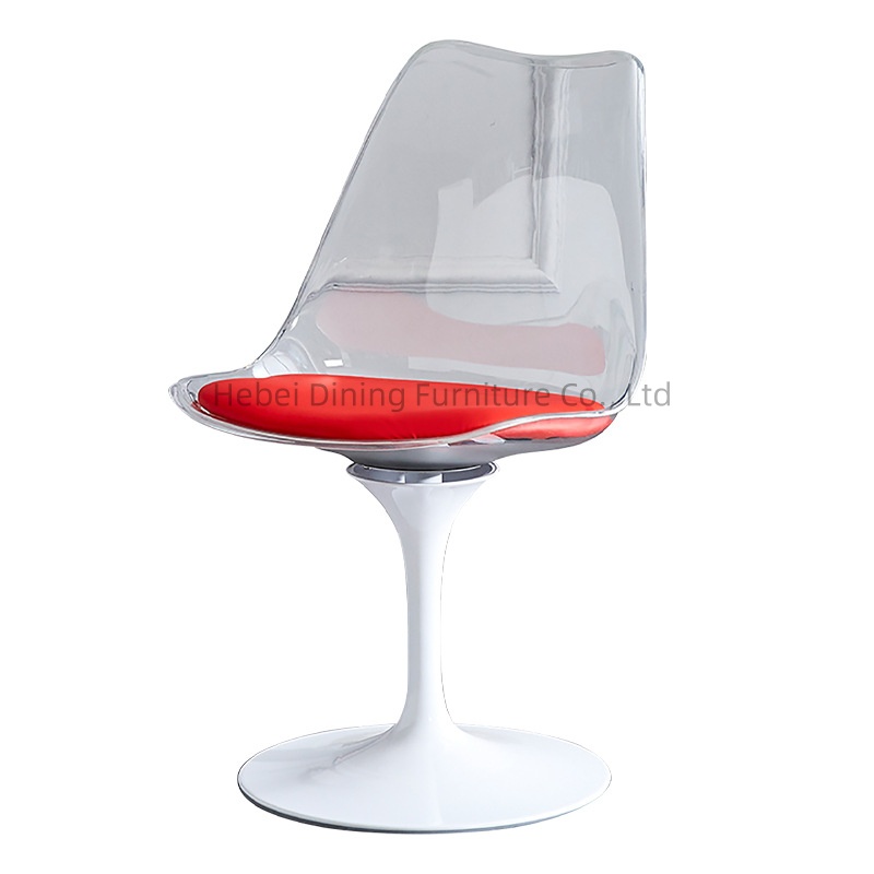 Transparent Backrest Plastic Chair with Colorful Cushions DC-P03PY