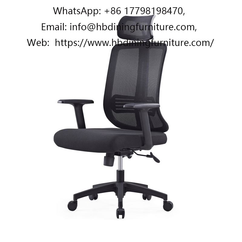 Mesh breathable black armrest office chair