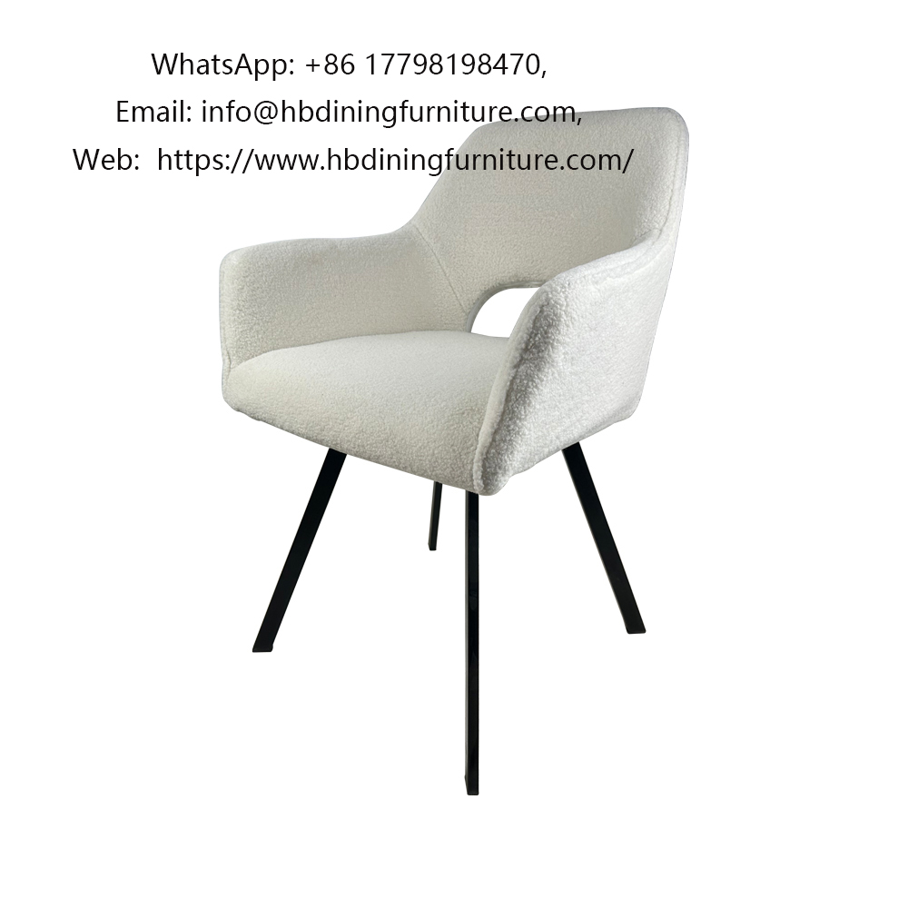 White Sherpa Living Room Chair