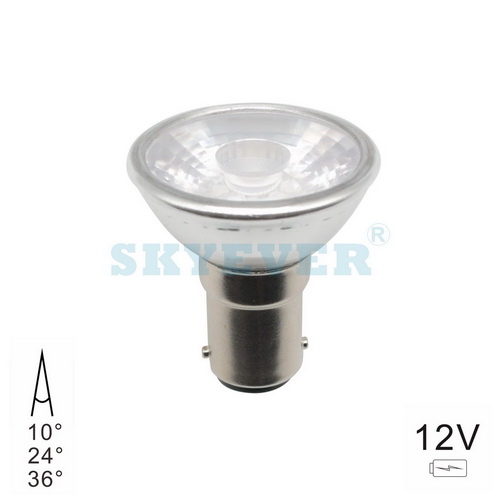 SKYEVER Spot Aluminum LED AR37 3 Watts with lens AC/DC 12V BA15d