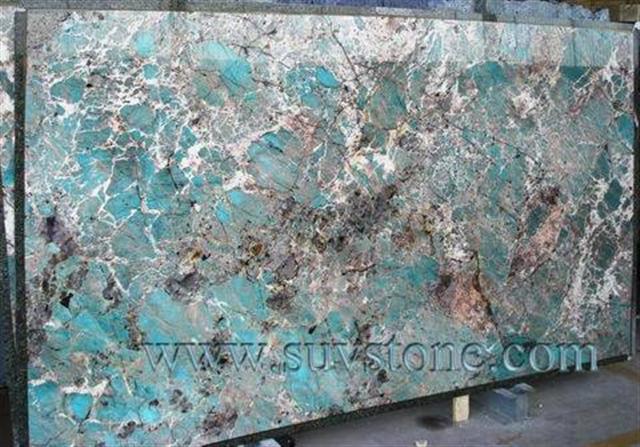 Amazonite-Blue granite slab