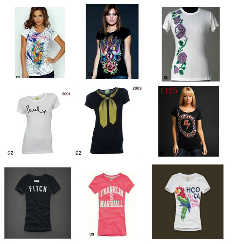 wholesale low price Juicy Couture Junk Food Louis Vuitton Nike ect famous brand women's t-shirts