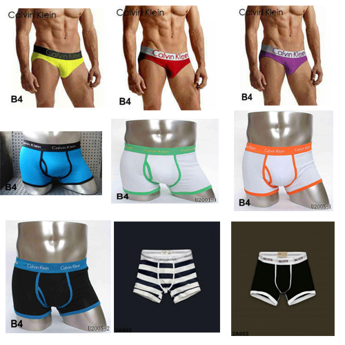 High quality AF Calvin Klein Hollister ect famous brand men's boxers briefs underwear
