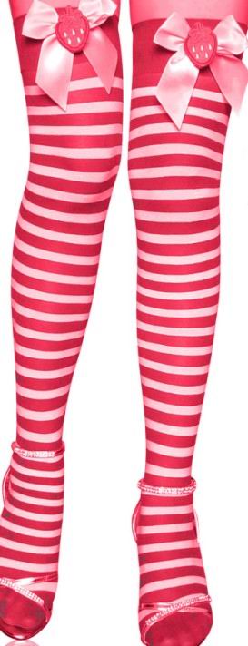 Stripe thigh highs Christmas stocking 
