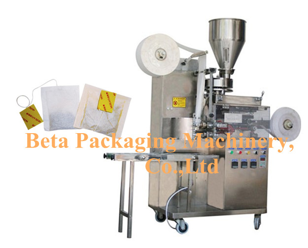 tea bag packaging equipment with string and tag