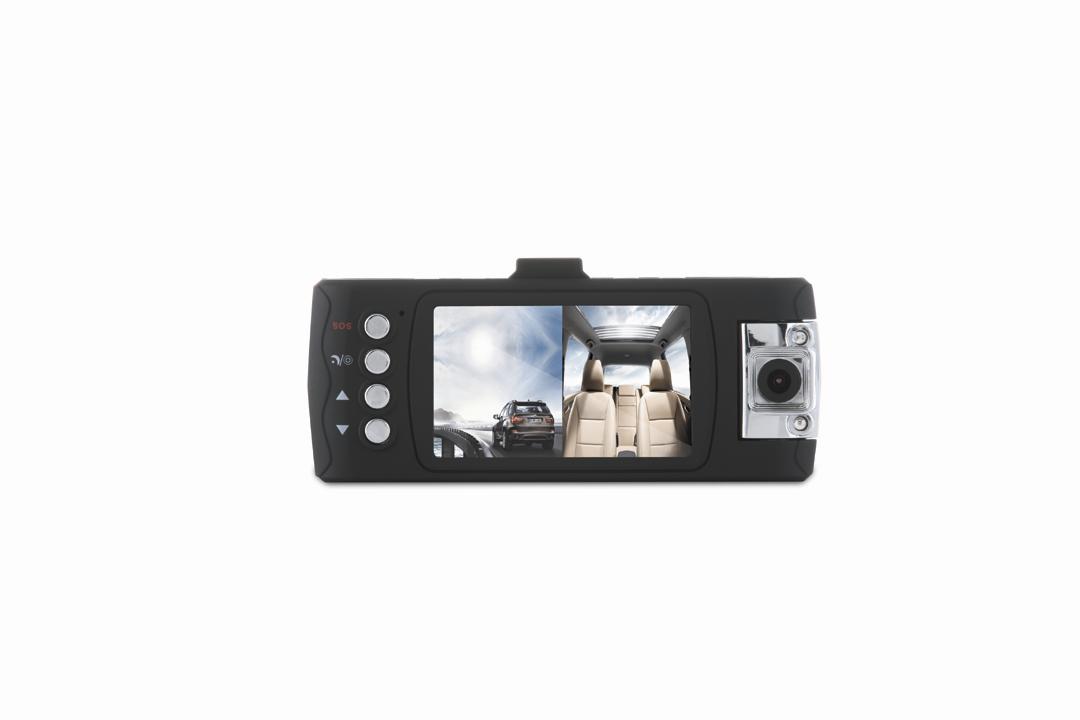 2.7寸高清双镜头H.264带G-sensor夜视灯移动侦测功能的行车记录仪