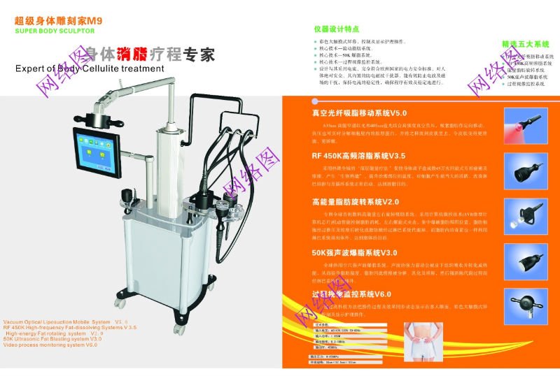 M9 Anti-cellulite Vacuum Photon Cavitation RF Lliposuction Machine (Manufacturer)