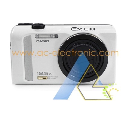 Casio Exilim EX-ZR200 16.1MP 12.5x Optical Zoom HS HDR Digital Camera- White
