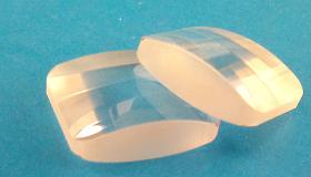 Bi-convex cylindrical lens