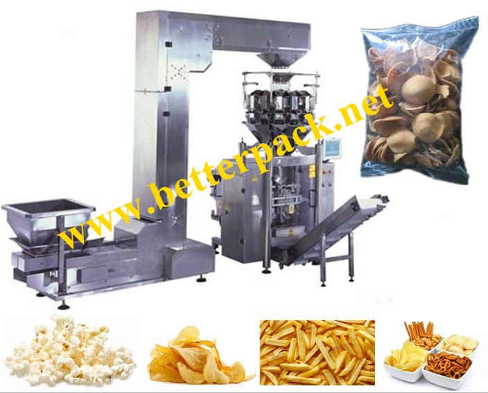 automatic chips weighing packaging machines