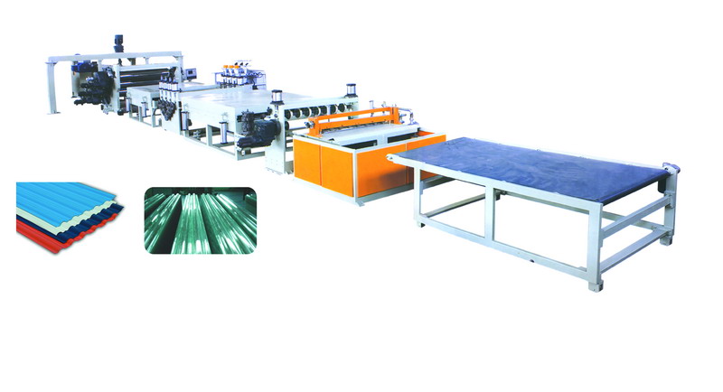 PVC波浪板-梯形板生产线 