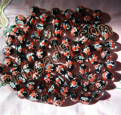 large handmade round lampwork glass beads with fish top qualtiy china beads