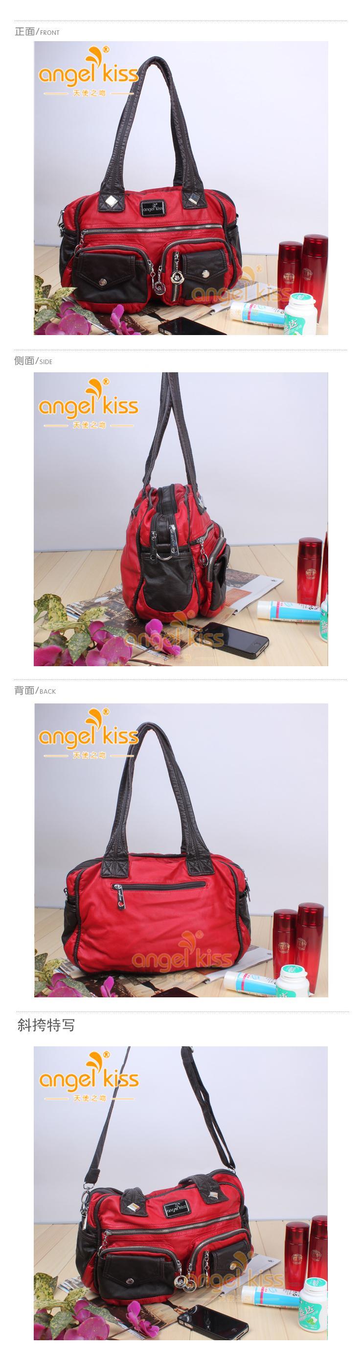 红色韩版单肩斜挎包 时尚包包 2013新款女包 洗水包 
