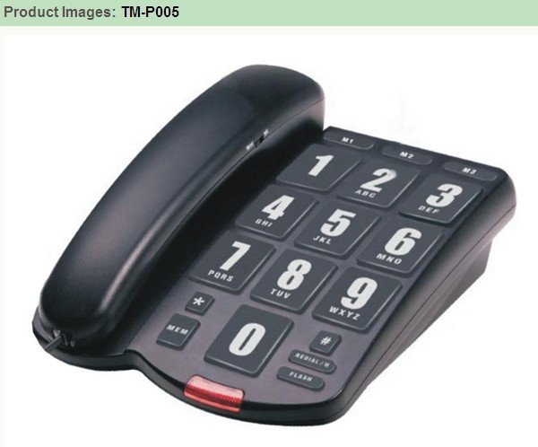 LED indicator desk mountable big button phone TM-P005