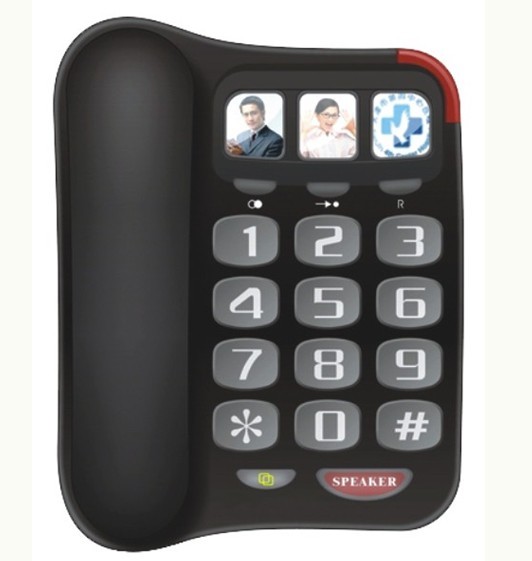 Dual caller systems big keypad phone TM-P037
