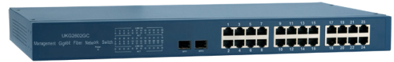 Opitcal Gigabit Network Switch UKG2602GC(24 electric+2 optic)