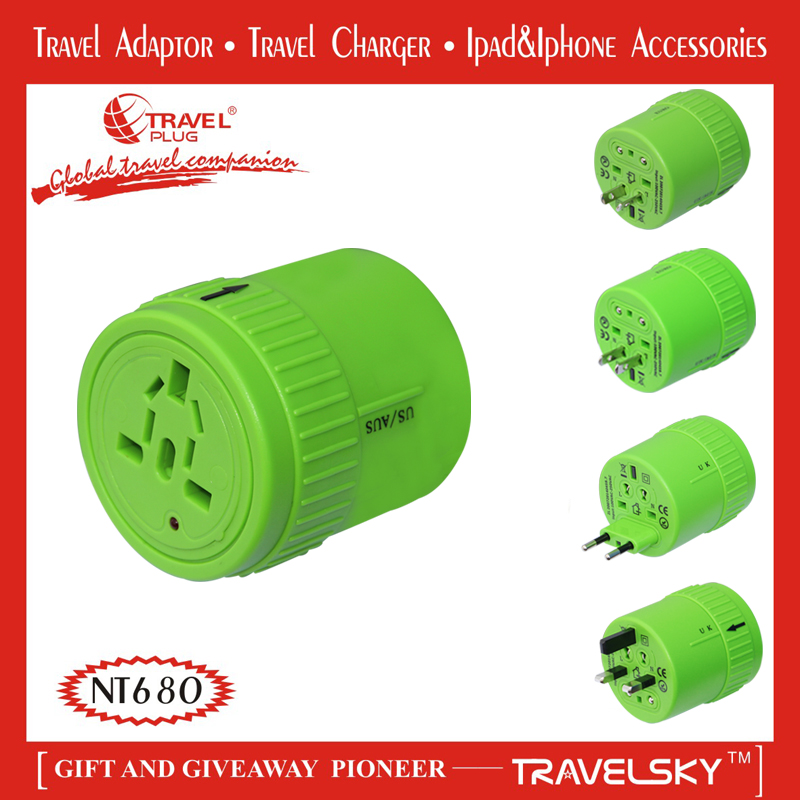 2013 BEST Sale Promotional Goods/Items/Premiums Electronic Devices-Global Travel Plug/Travel Universal Adaptor(NT680)