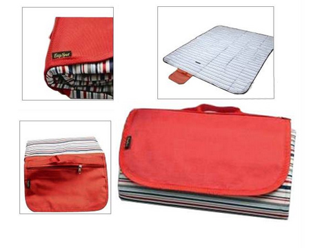 polyester picnic mat with waterproof layer bag shape