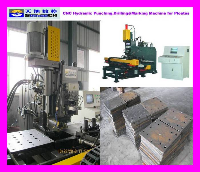 CNC Hydraulic Punching Drilling Marking Machine For Plates