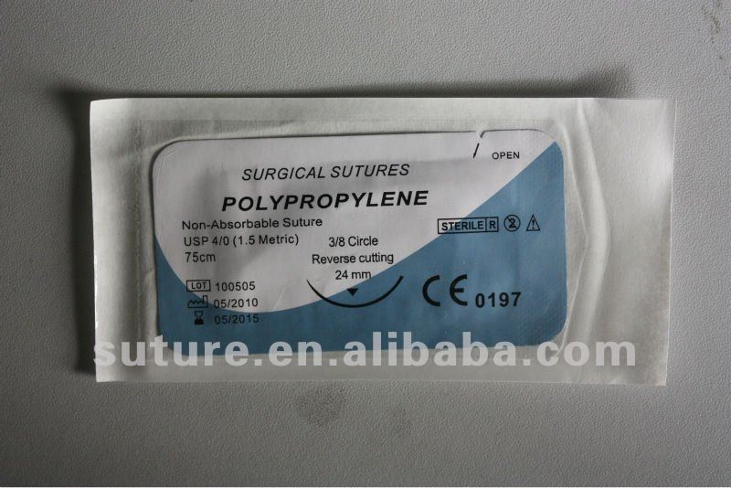 Polypropylene suture with needle Polypropylene blue suture Polypropylene monofilament 