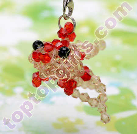 diy 3d beaded gold fish crystal animal cell phone charms