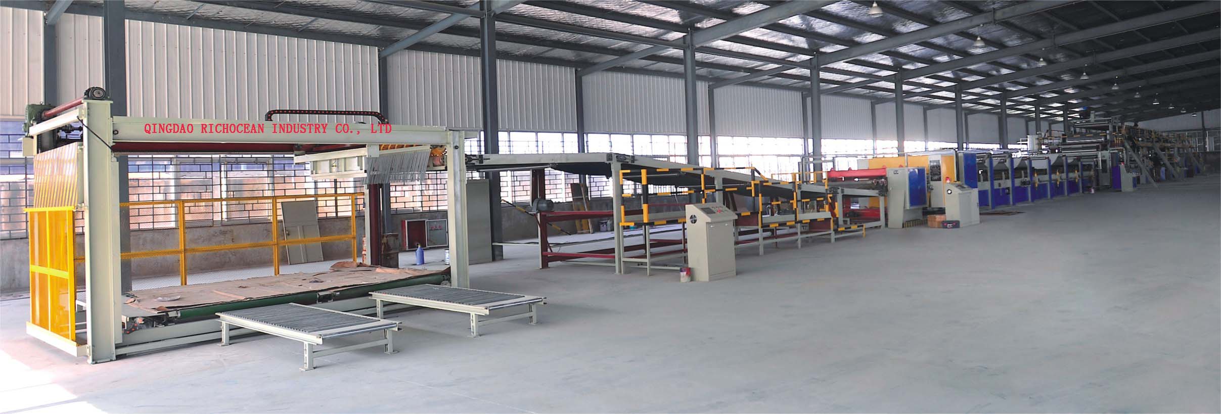 Corrugated pressboard assembly line