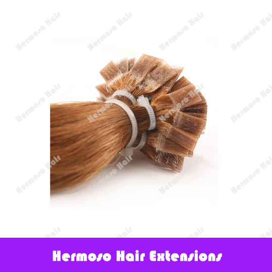 Pre-bonded hair flat tip hair with italian keratin glue