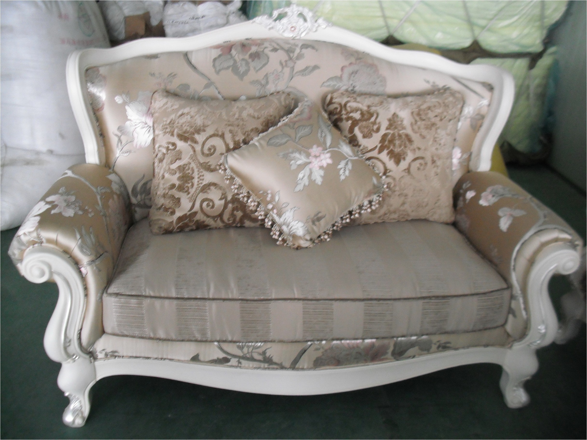 eco-friendly material antique style two-seat sofa 
