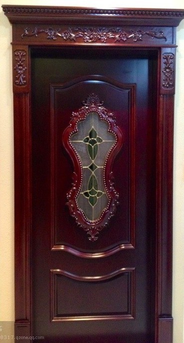 Luxury Hand Carving Durable Solid Wooden Door, Good Look and  2,100mm x 900mm x 160mm x40mmSize