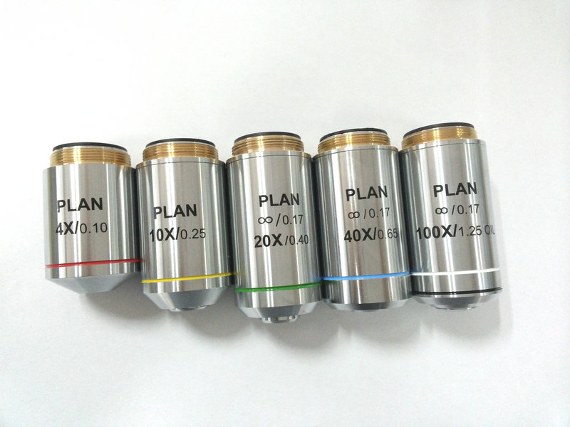 Plan achromat objective sets for olympus microscope