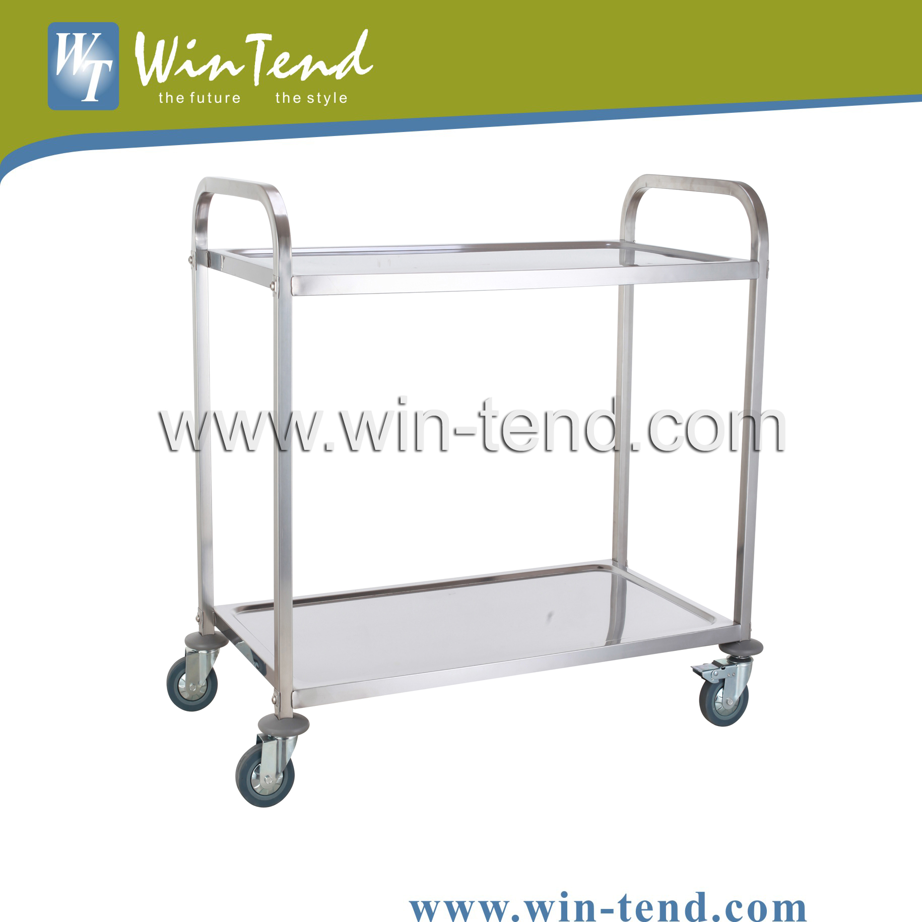 Square Tube Stainless Steel Dining Cart