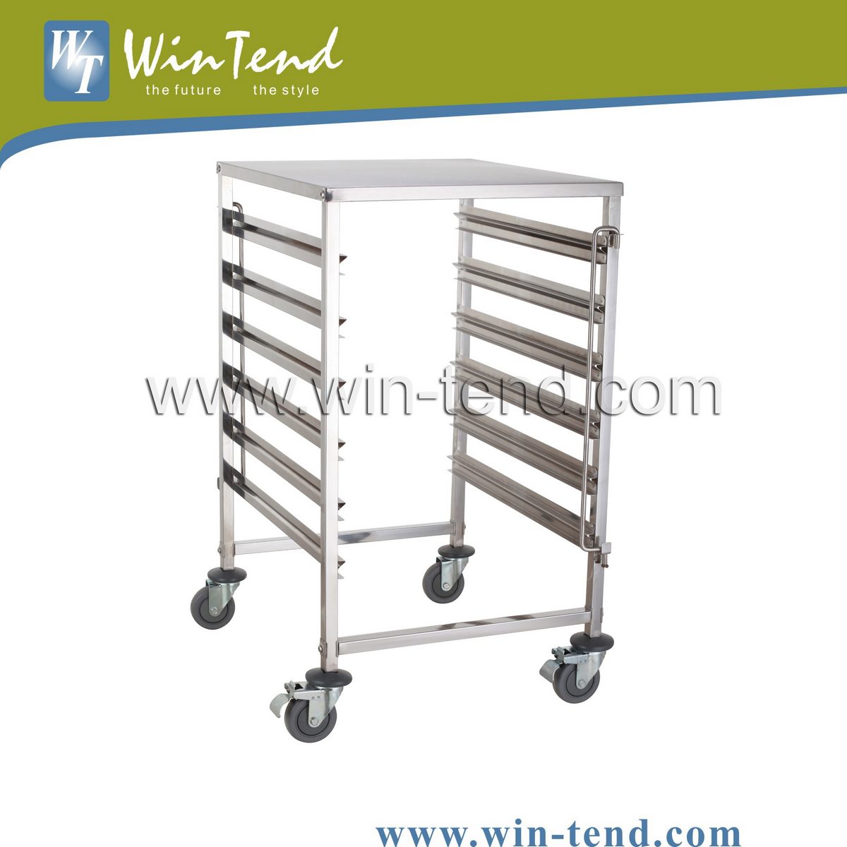 6-tier Stainless Steel Gastronorm Trolley 