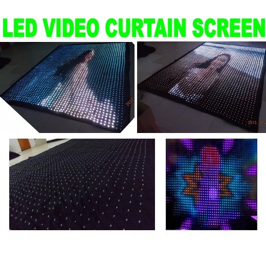 LED Video Curtain Screen/led star curtain screen/RGB curtain/stage light/laser lighting/moving head /fog machine