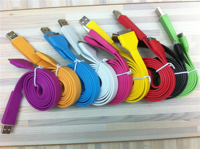 iphone4s/4g/3gs/3g noodle cable