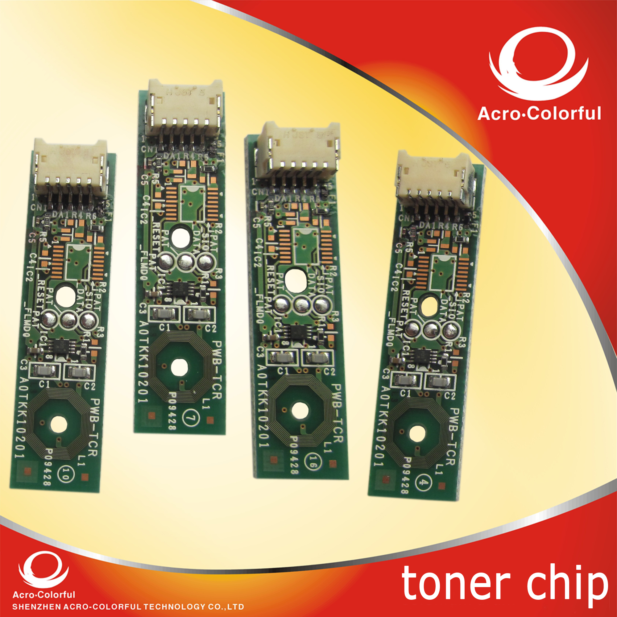 toner cartridge chip for Minolta C220 reset for laser printe