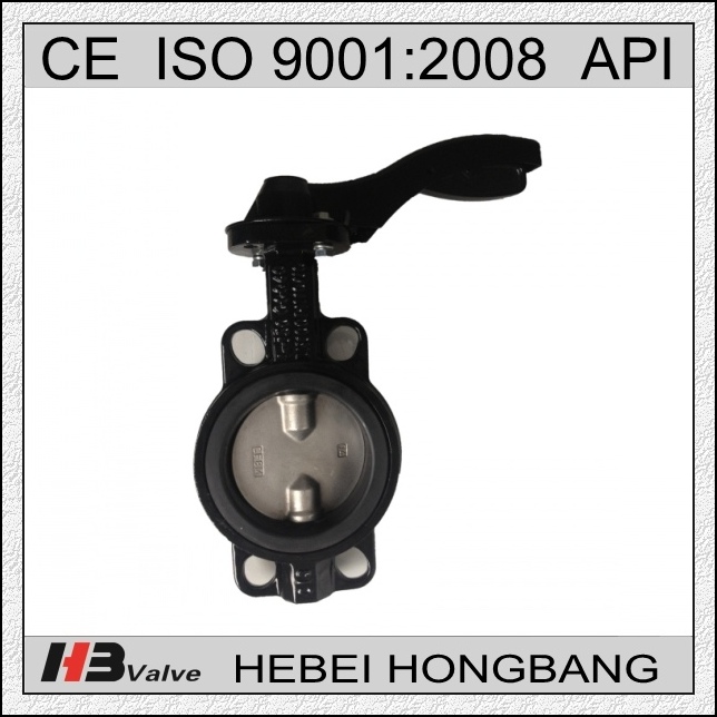 Manual wafer soft seal butterfly valve