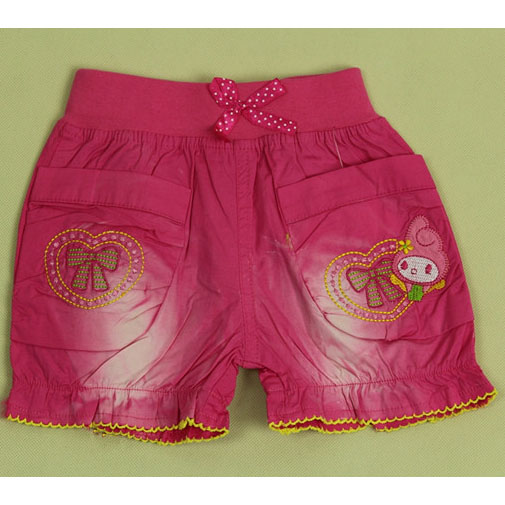 Poplin shorts , kid's clothes ,baby girls'  simple shorts
