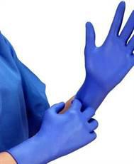 Синий неопудренные нитриловые одноразовые перчатки
